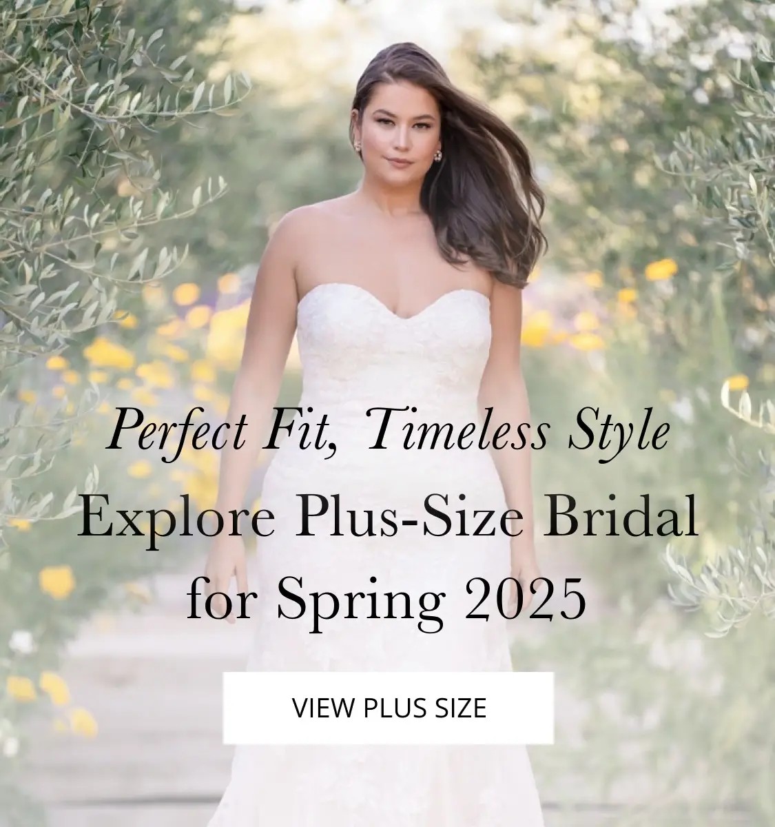 plus size bridal spring 2025 banner